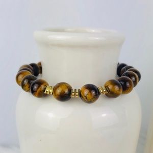 GEMSTONE | Tiger Eye Beaded Bracelet